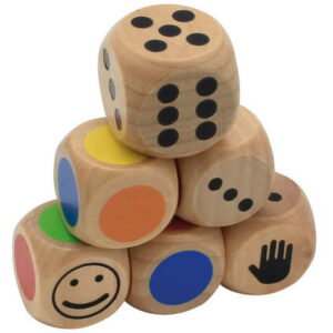 Handige handen - dobbelstenen - 6 stuks