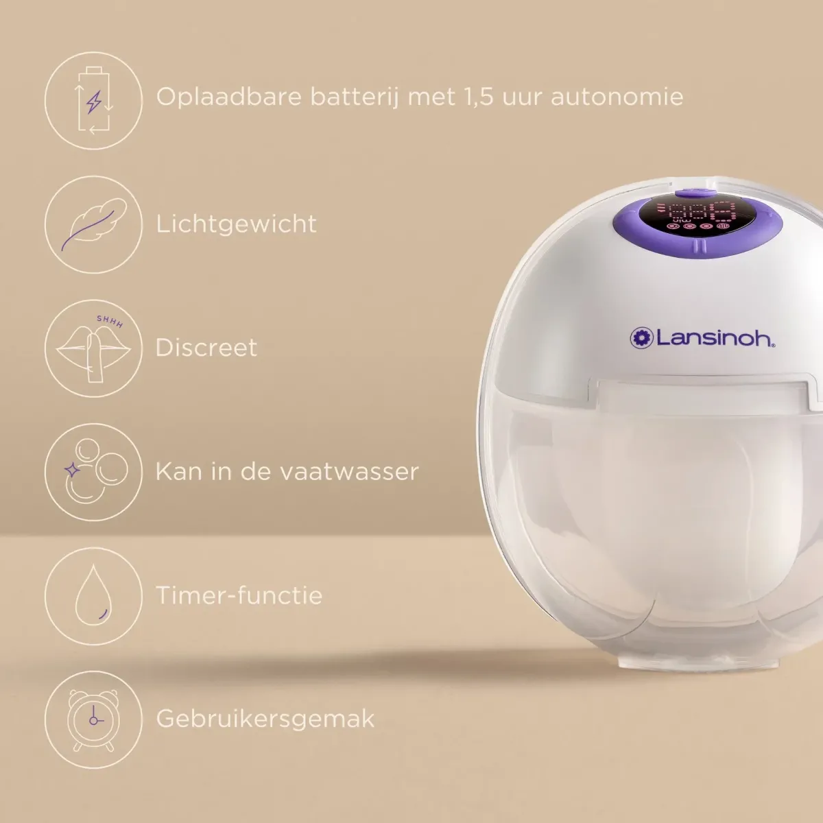 Lansinoh draadloze dubbelzijdige kolf